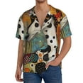 thumbnail image 1 of Honeii Abstract Dalmatian Art for Men's Short-Sleeved Button-Up Collared Shirt Featuring A Pocket, Perfect for Beach Vacations, And Travel Adventures.-X-Large, 1 of 5