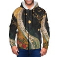 thumbnail image 1 of Honeii Abstract Gold Floral Galaxy Print Hoodies for Men, Pullover & Full Zip, Breathable Zip up Hoodie, Sweatshirt-XX-Large, 1 of 5