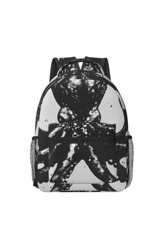 Abstract Ink Octopus Print Backpack for School,15.6 inch Laptop Back Pack for High School and College Students, Waterproof Computer Bookbag-One Size