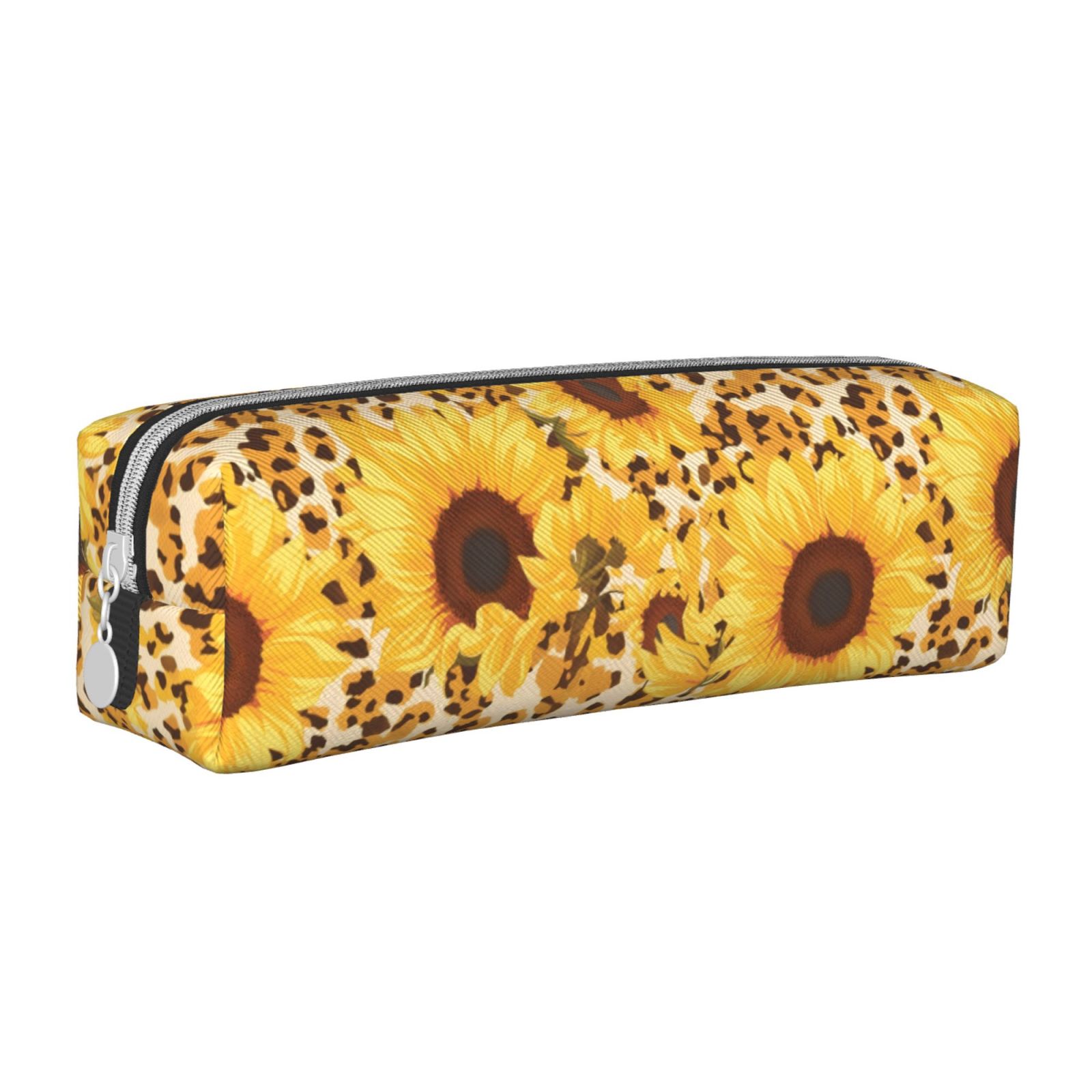 Small Aesthetic Pencil Pouch – PU Leather With Floral Pattern, Cute Pen Case For School & Office - View #4