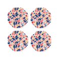 thumbnail image 1 of Honeii Abstract Leopard Print print Leather Coaster Set of 4, ideal for safeguarding your furniture from drinks spills and effortless cleanup-Octagon, 1 of 6