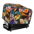 thumbnail image 1 of Honeii Abstract Musical Faces Print 4 slice Toaster Cover, Two Slice Toaster Dust-proof Cover For Kitchen Small Appliance and Fingerprint Protection, 1 of 7