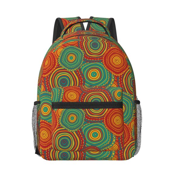 Honeii Abstract Pattern Print Backpack for School,15.6 inch Laptop Back Pack for High School and College Students, Waterproof Computer Bookbag-One Size