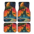 thumbnail image 1 of Honeii Abstract Tree Castle Print Car Foot Mat Four-Piece Set - Front & Rear Universal Car Floor Mats for SUVs, Trucks, Sedans, 1 of 7