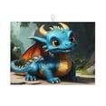 thumbnail image 1 of Honeii Adorable Blue Baby Dragon Print Kitchen Drying Mat Coffee Bar Mat Hide Stain Coffee Maker Mat for Countertops Coffee Pot Dish Drying Mat, 1 of 7