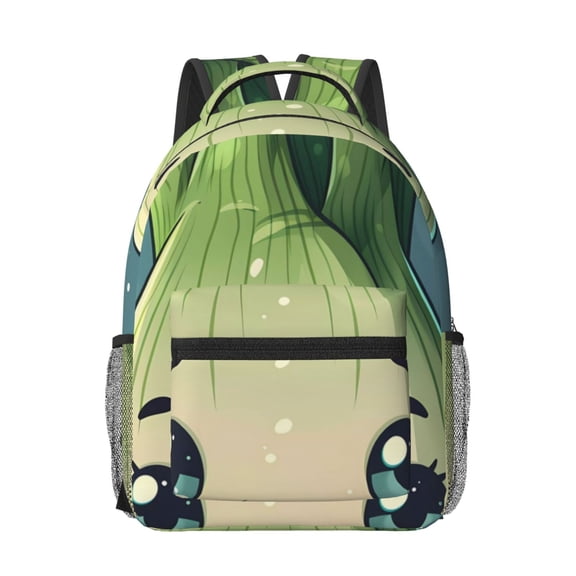 Honeii Adorable Kawaii Fennel Character Print Backpack for School,15.6 inch Laptop Back Pack for High School and College Students, Waterproof Computer Bookbag-One Size