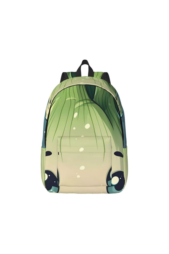 Adorable Kawaii Fennel Character Print Canvas College Laptop Backpack, Durable Rucksack Travel Notebook Bag School Backpack Book Bag for Men Women-Small