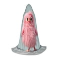 thumbnail image 1 of Honeii Adorable Pink Fluffy Birds Print Poncho Cape, Cloak Coat, Snuggly Hooded Wearable Blanket, Hooded Cape For Teenagers,Halloween Costumes-Medium, 1 of 7