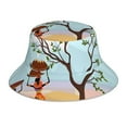 thumbnail image 1 of Honeii African Women in Mountain Landscape for Unisex Bucket Hat Waterproof Rain Hat Reversible Shiny Rave Bucket Hat for Concert Festival Boonie Cap, 1 of 6