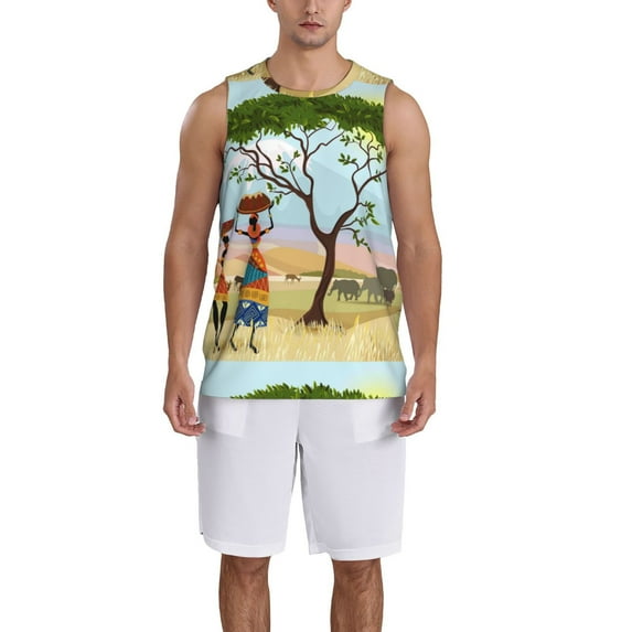 Honeii African Women print basktball shirt for men and women, Unisex basketball jersey for Theme party-Small