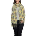 thumbnail image 1 of Honeii African bush elephant Print Scarf Oversized Scarf Tassel Fall Winter Thick Scarf Warm Shawl Women,Women's Scarves & Wraps, 1 of 8