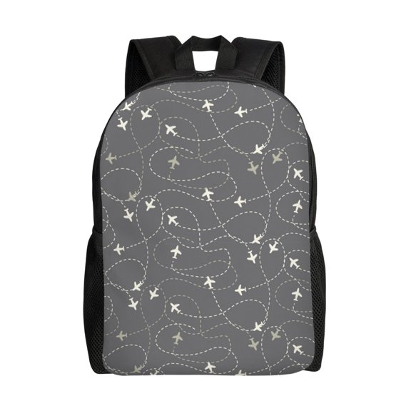 Honeii Airplane Routes Around The World Print Laptop Backpack for Work, College, Travel, Daily Backpacks for Men Women, Sport Rucksack,Computer Bag
