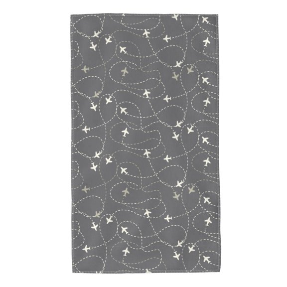 Honeii Airplane Routes Around The World Print Quick-Dry Microfiber Towel, Shower Towel 27.5x16in,Absorbent Bathroom Towel for Beach, Pool, and Travel