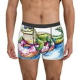 thumbnail image 1 of Honeii Alligator Donut Pool Float Print Mens Boxer Briefs Breathable,Boxer Brief for Men, Moisture-Wicking Underwear-X-Large, 1 of 5