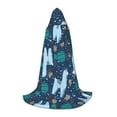 thumbnail image 1 of Honeii Alpaca Astronaut in Space Print Poncho Cape, Cloak Coat, Snuggly Hooded Wearable Blanket, Hooded Cape For Teenagers,Halloween Costumes-Small, 1 of 7