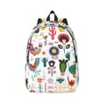 thumbnail image 1 of Honeii Alpaca Flower Print Canvas College Laptop Backpack, Durable Rucksack Travel Notebook Bag School Backpack Book Bag for Men Women-Small, 1 of 7