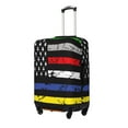 thumbnail image 1 of Honeii American Flag Elastic Luggage Cover, featuring double-sided printing, is the ideal companion for travel, business trips, and daily use(not included suitcase )-Large, 1 of 7