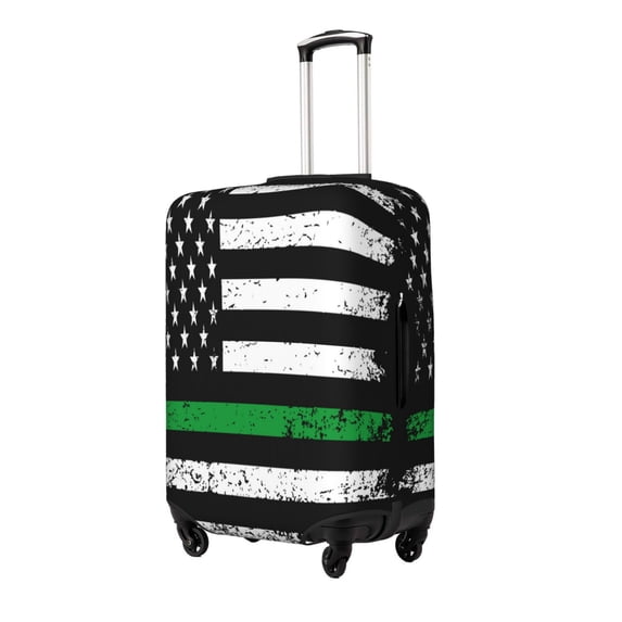 Honeii American Flag Elastic Luggage Cover, featuring double-sided printing, is the ideal companion for travel, business trips, and daily use(not included suitcase )-Medium
