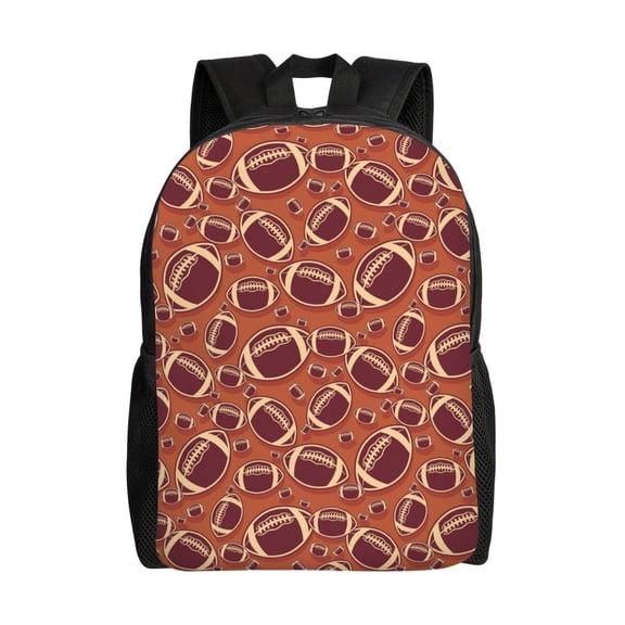 Honeii American Football1 Print Laptop Backpack for Work, College, Travel, Daily Backpacks for Men Women, Sport Rucksack,Computer Bag