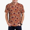 thumbnail image 1 of Honeii American Football1 print Polo Shirt, a classic short-sleeved, button-down golf shirt designed for menX-Large, 1 of 6