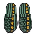 thumbnail image 1 of Honeii American doctor Print Furry Slippers Bedroom Slippers for Women and Men Fuzzy Plush Comfy Faux Fur Lined Slide Shoes -Medium, 1 of 8
