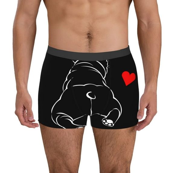 Honeii Animal Bulldog Print Mens Boxer Briefs Breathable,Boxer Brief for Men, Moisture-Wicking Underwear-XX-Large