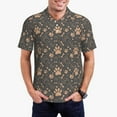 thumbnail image 1 of Honeii Animal Paw Print Polo Shirt, A Classic Short-Sleeved, Button-Down Golf Shirt for Men,Mens Polo Shirts Short Sleeve-3X-Large, 1 of 6