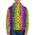thumbnail image 1 of Honeii Animal Paw Rainbow Pattern Mens Hoodies Men's Loose Sleeve Sweatshirt,Pullover Hooded Sweatshirt for Men,Essentials Hoodie-X-Large, 1 of 7