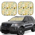 thumbnail image 1 of Honeii Animal Tree Print Foldable Car Sun Shade for Windshield, 2-Piece UV Protection Shade, Protects Car Interior, Ideal for Cars, Trucks, SUVs-Small, 1 of 6