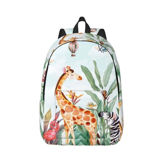 Honeii Animals-1 Print Canvas College Laptop Backpack, Durable Rucksack Travel Notebook Bag School Backpack Book Bag for Men Women-Small
