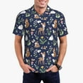 thumbnail image 1 of Honeii Animals And Wildflowers Print Polo Shirt, A Classic Short-Sleeved, Button-Down Golf Shirt for Men,Mens Polo Shirts Short Sleeve-4X-Large, 1 of 6