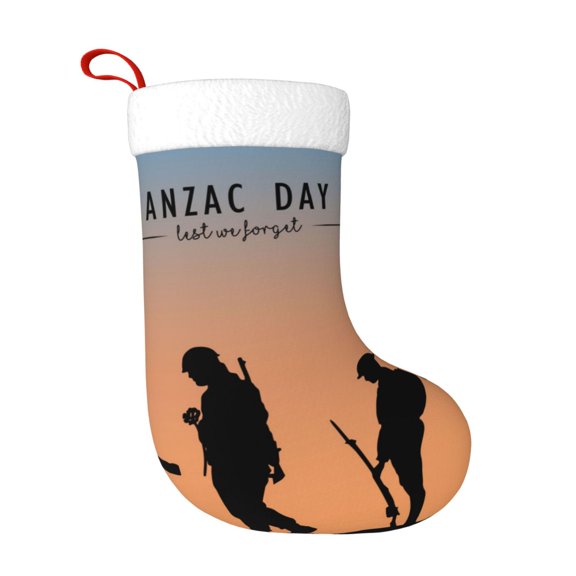 Honeii Anzac Day for Christmas Stocking,Large Xmas Stocking,Holiday and Family Stocking for Fireplace Christmas Holiday Party Decoration