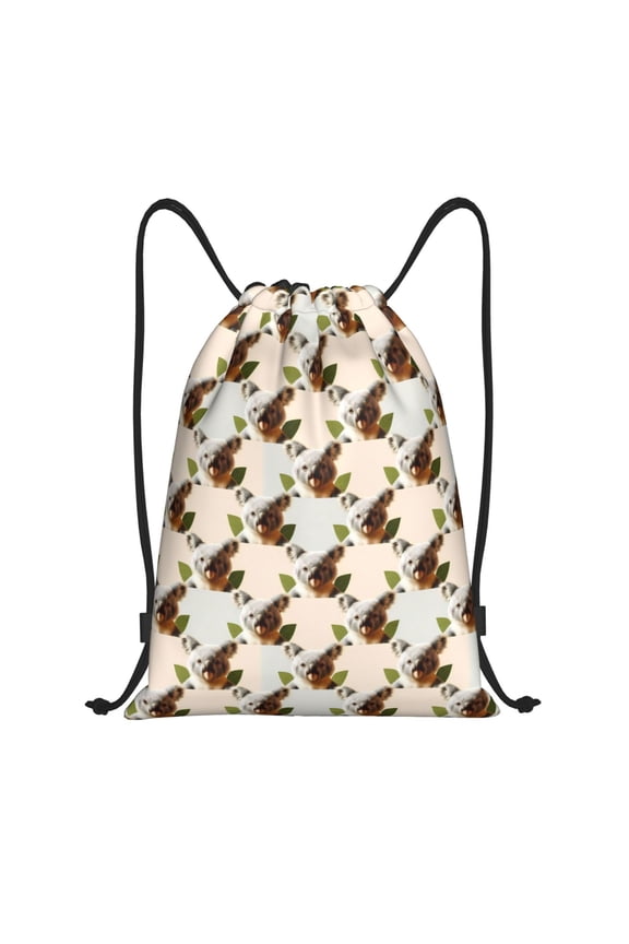 Art cute koala Print Drawstring Backpack,Drawstring Bags String Backpack Gym Cinch Sack Backpack Sport Bag Draw-Medium