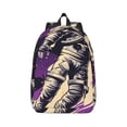 thumbnail image 1 of Honeii Astronaut Floating purple Space Print Canvas College Laptop Backpack, Durable Rucksack Travel Notebook Bag School Backpack Book Bag for Men Women-Small, 1 of 7