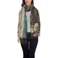thumbnail image 1 of Honeii Astronaut Flower Field Print Scarf Oversized Scarf Tassel Fall Winter Thick Scarf Warm Shawl Women,Women's Scarves & Wraps, 1 of 8