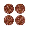 thumbnail image 1 of Honeii Autumn Forest3 print Leather Coaster Set of 4, ideal for safeguarding your furniture from drinks spills and effortless cleanup-Round Shape, 1 of 6