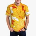 thumbnail image 1 of Honeii Autumn Maple Leaves Print Polo Shirt, A Classic Short-Sleeved, Button-Down Golf Shirt for Men,Mens Polo Shirts Short Sleeve-X-Large, 1 of 6