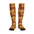 thumbnail image 1 of Honeii Autumn Mosaic Maple Leaves Print Sports Compression Socks,Running Crew Socks,Moisture-Wicking Anti-Blister Hiking&Gym Athletic, 1 of 7
