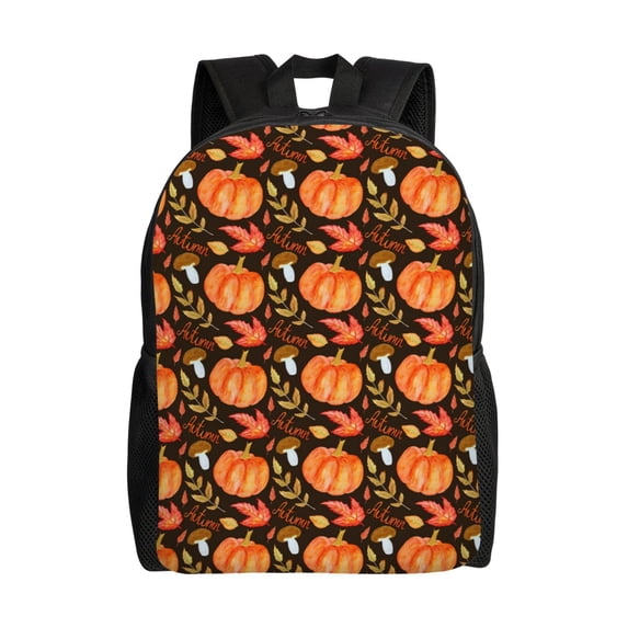 Honeii Autumn Pumpkin Print Laptop Backpack for Work, College, Travel, Daily Backpacks for Men Women, Sport Rucksack,Computer Bag