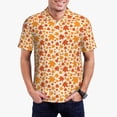 thumbnail image 1 of Honeii Autumn Red and Orange Maple Leaves Print Polo Shirt, A Classic Short-Sleeved, Button-Down Golf Shirt for Men,Mens Polo Shirts Short Sleeve-X-Large, 1 of 6