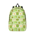 thumbnail image 1 of Honeii Avocado And Toast Print Canvas College Laptop Backpack, Durable Rucksack Travel Notebook Bag School Backpack Book Bag for Men Women-Small, 1 of 7