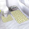 thumbnail image 1 of Honeii Avocado Doing Sport Pattern Bathroom Anti-Skid Pad Bathroom Mat Vintage Seamless Pattern Not-Slip Toilet Rug Set, 1 of 6