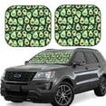 thumbnail image 1 of Honeii Avocado Heart Print Foldable Car Sun Shade for Windshield, 2-Piece UV Protection Shade, Protects Car Interior, Ideal for Cars, Trucks, SUVs-Large, 1 of 6