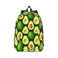 thumbnail image 1 of Honeii Avocado Print Canvas College Laptop Backpack, Durable Rucksack Travel Notebook Bag School Backpack Book Bag for Men Women-Small, 1 of 7