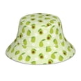 thumbnail image 1 of Honeii Avocado With Leaf And Flower for Unisex Bucket Hat Waterproof Rain Hat Reversible Shiny Rave Bucket Hat for Concert Festival Boonie Cap, 1 of 6