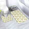 thumbnail image 1 of Honeii Avocado Work Out Pattern Bathroom Anti-Skid Pad Bathroom Mat Vintage Seamless Pattern Not-Slip Toilet Rug Set, 1 of 6