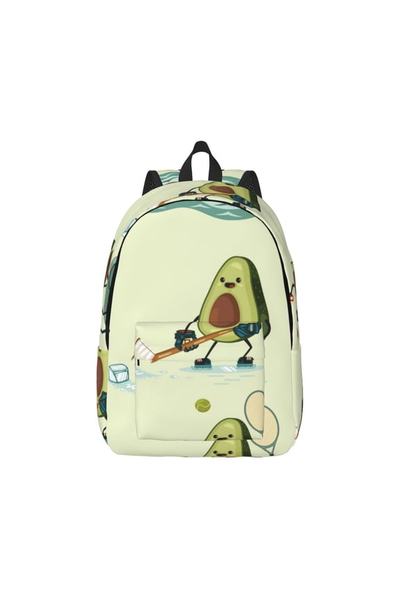 Avocado for Exercise Print Canvas College Laptop Backpack, Durable Rucksack Travel Notebook Bag School Backpack Book Bag for Men Women-Small