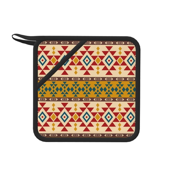 Honeii Aztec for Silicone Trivets for Hot Pots and Pans -Trivet Mat - Heat Resistant Silicone Trivet - Hot Plate Mats