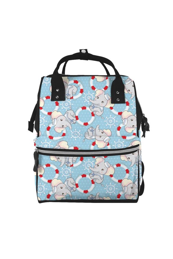 Baby Elephant Pattern Mummy Diaper Bag Backpack Durable Maternity Baby Nappy Casual Shoulder Bags Travel Hiking Outdoor Pack