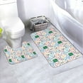 thumbnail image 1 of Honeii Back To School Pattern Bathroom Anti-Skid Pad Bathroom Mat Vintage Seamless Pattern Not-Slip Toilet Rug Set, 1 of 6
